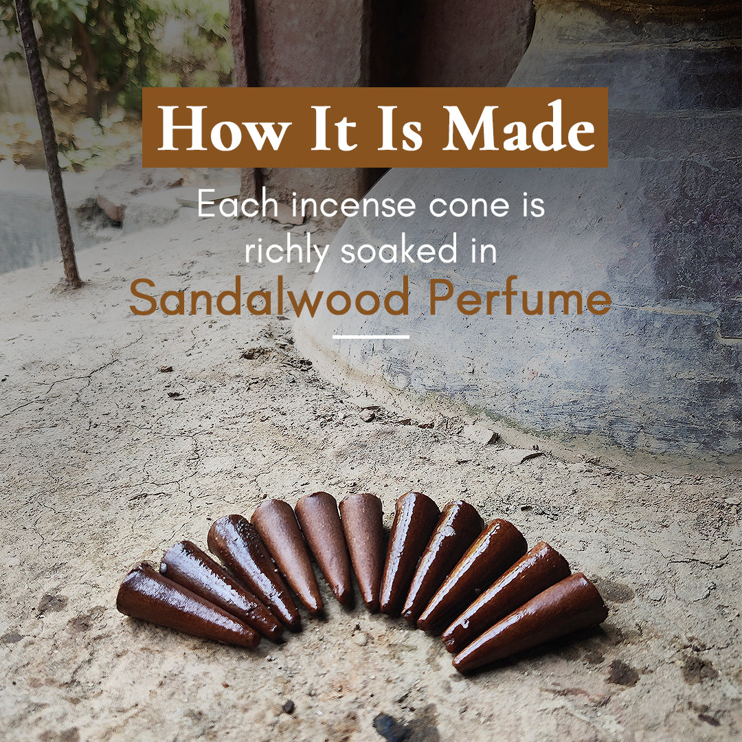 Pure Sandalwood Incense Cones
