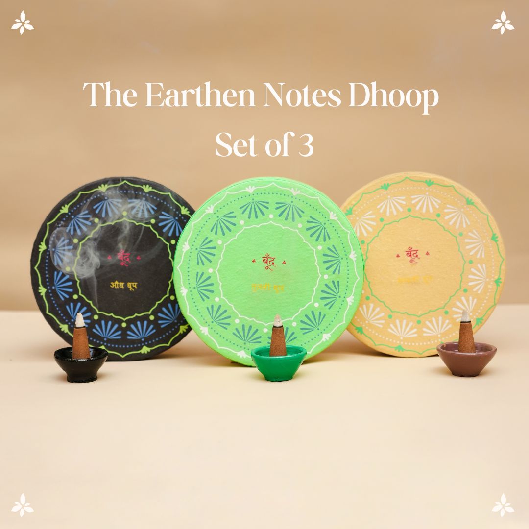 The Earthen Notes Dhoop Set of 3