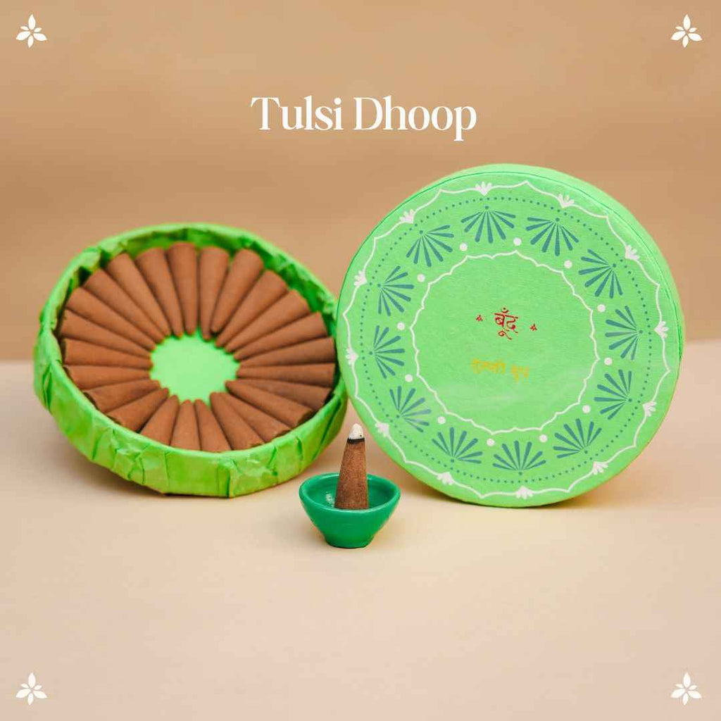 Tulsi Dhoop - Pure Holy Basil Incense Cones
