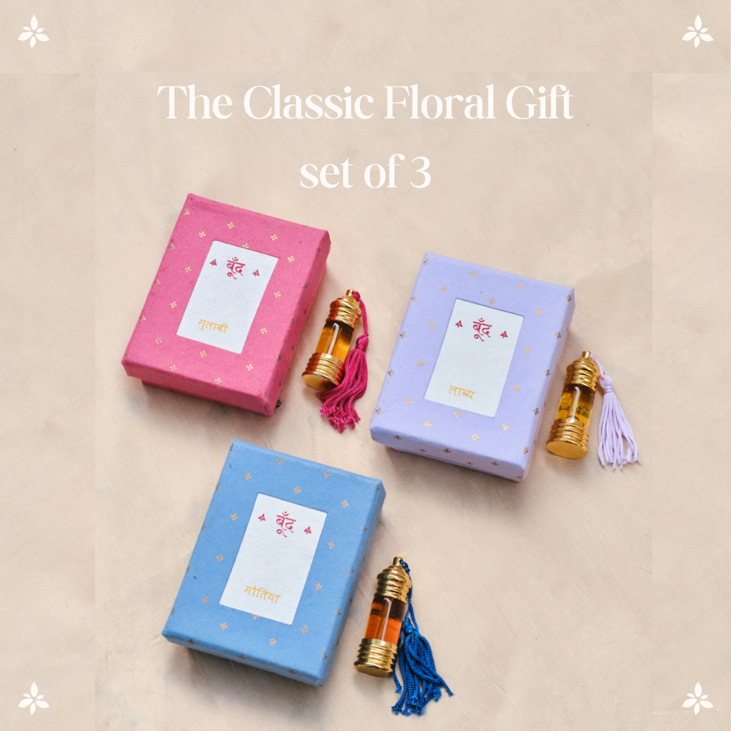 Boond Fragrances Classic Floral Natural Perfume Oils Set of 3