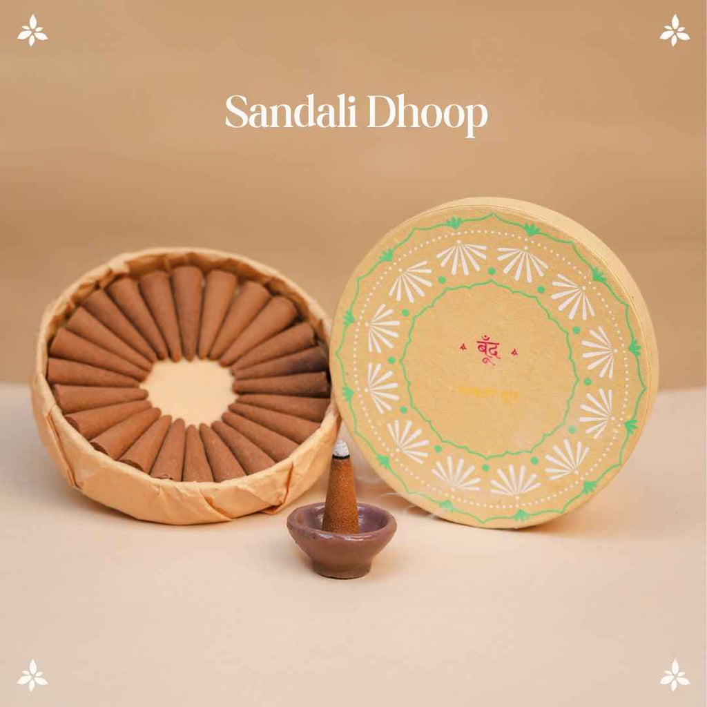 Sandali Dhoop - Pure Sandalwood Incense Cones
