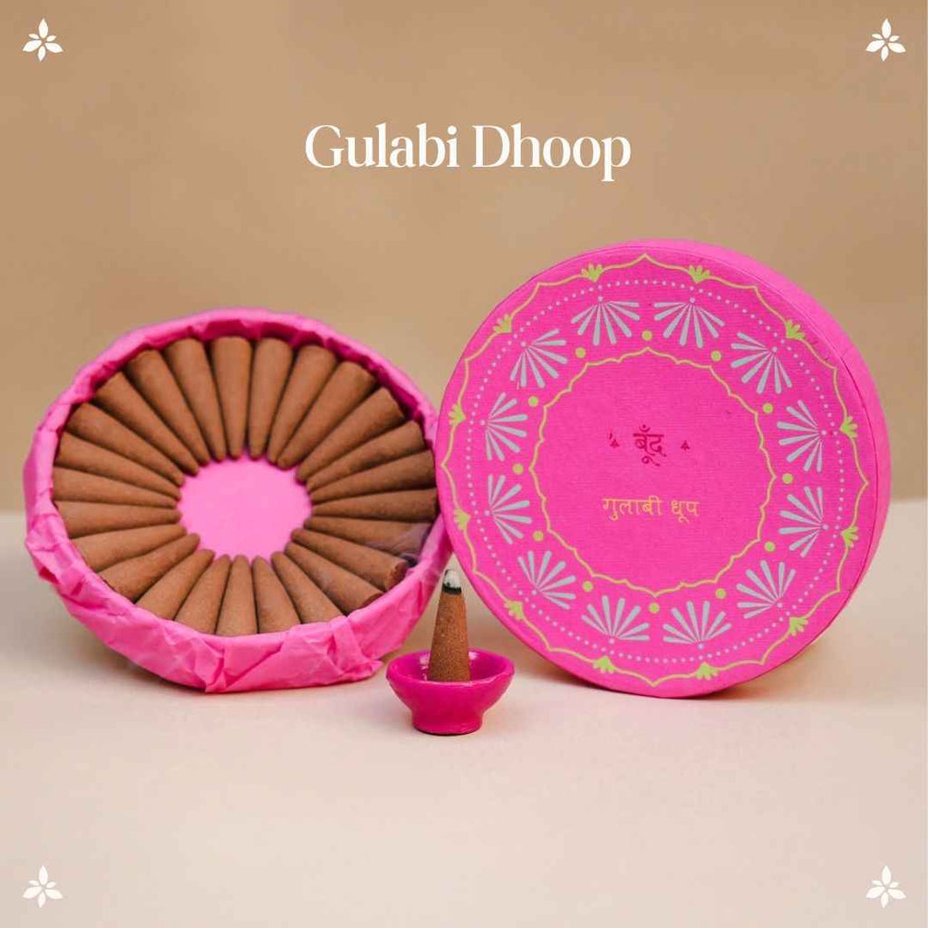 Gulabi Dhoop - Pure Indian Rose Incense Cones