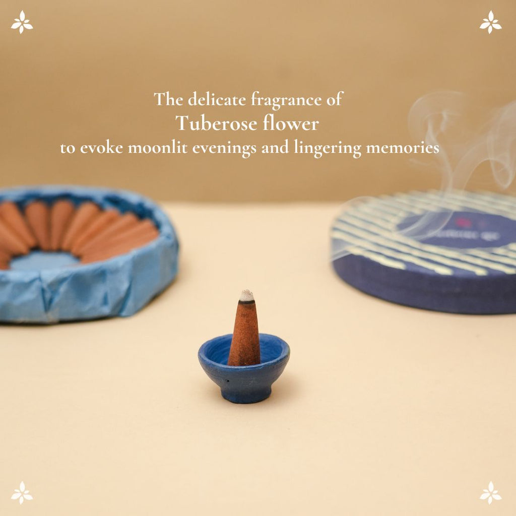 Rajnigandha Dhoop - Pure Rajnigandha Incense Cones