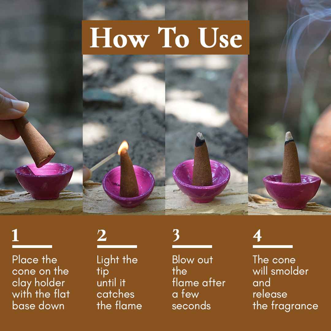 Earthy Incense Cones Set of 3