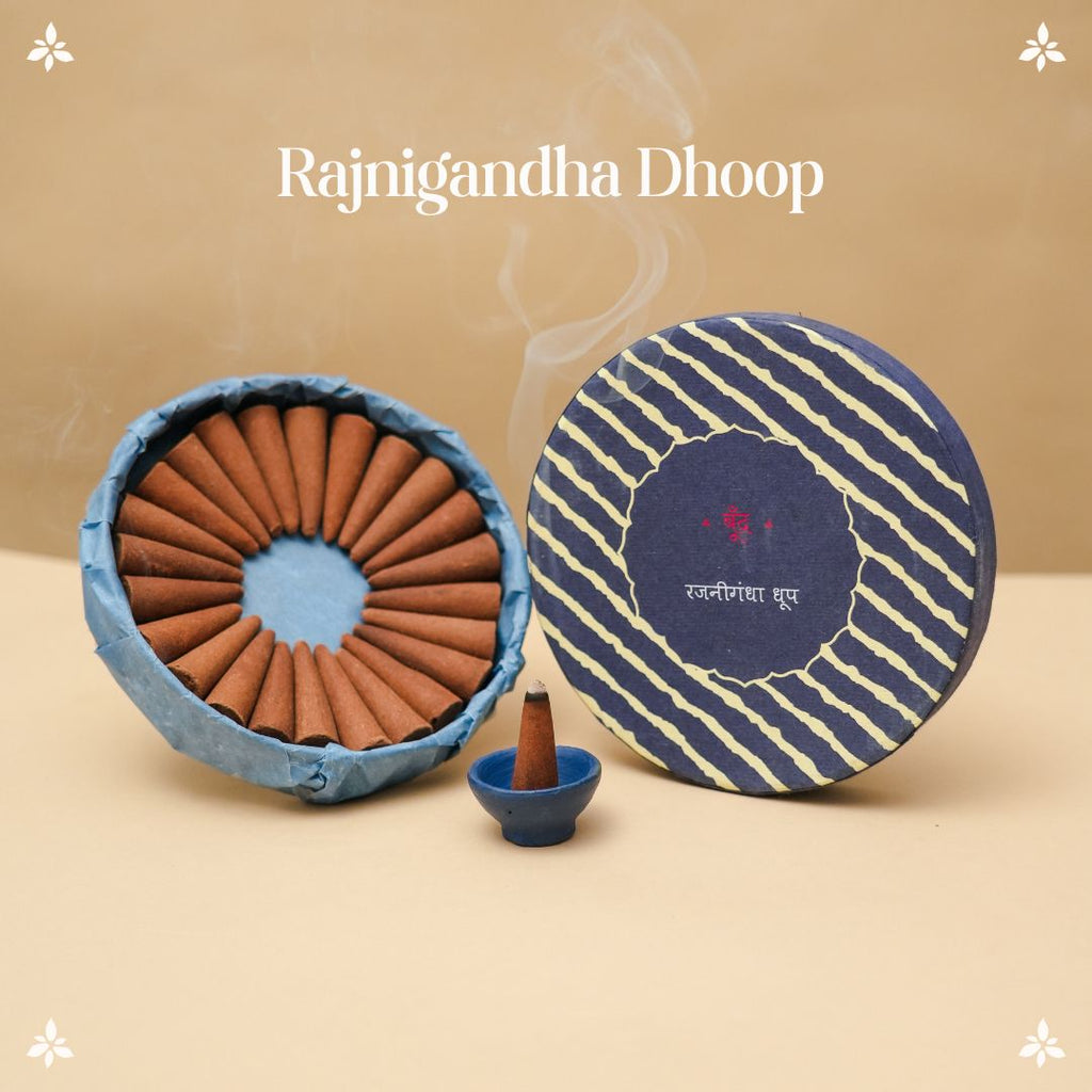 Rajnigandha Dhoop - Pure Rajnigandha Incense Cones