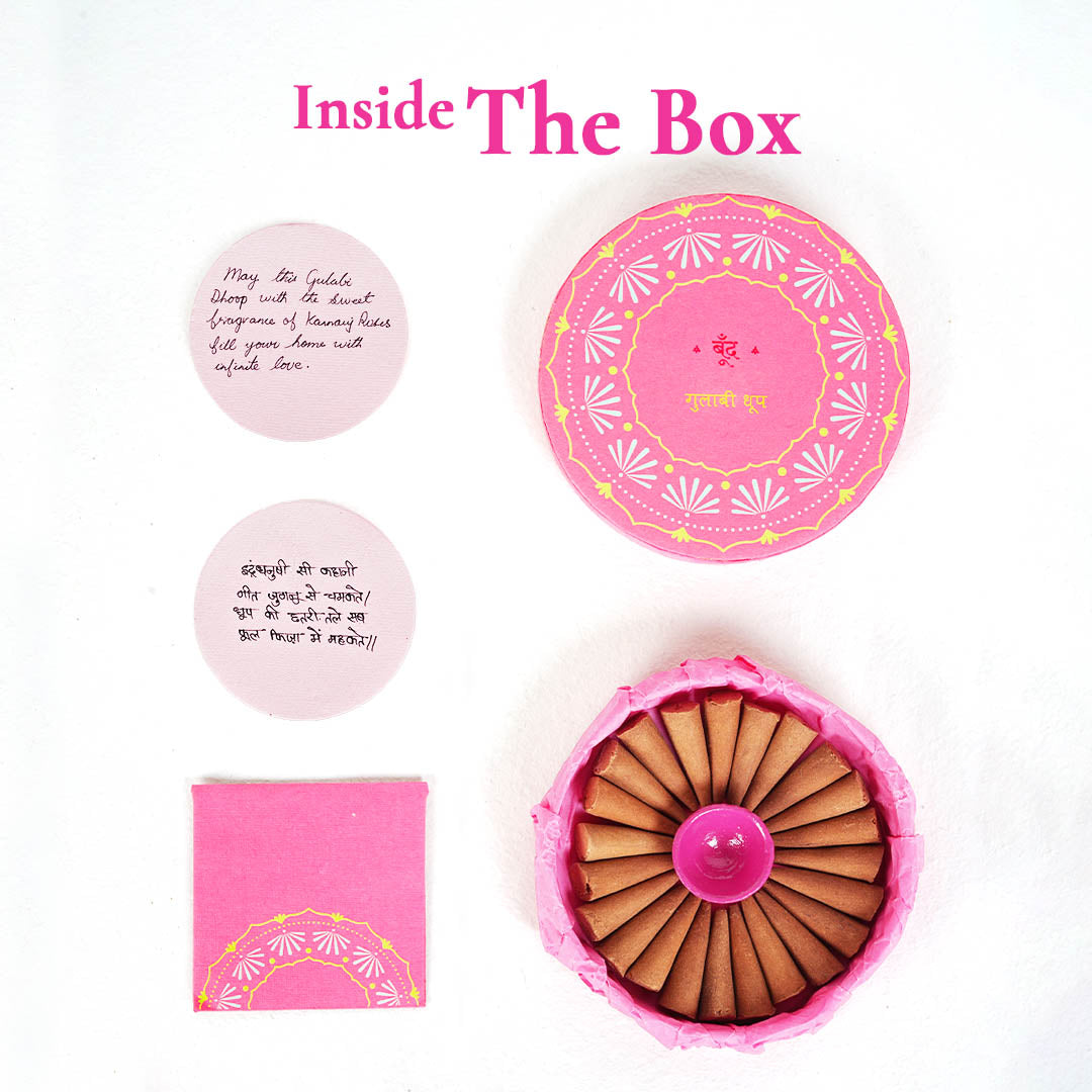 Pure Indian Rose Incense Cones