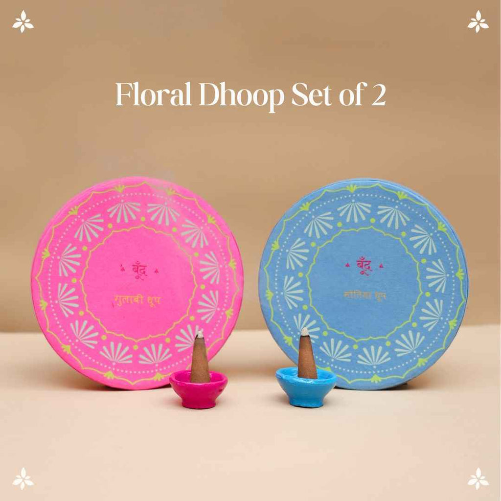 Floral Incense Cones Set of 2