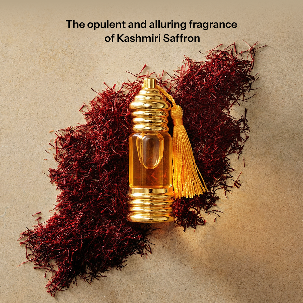 केसर | Kesar Natural Perfume Oil (Kashmiri Saffron Attar)