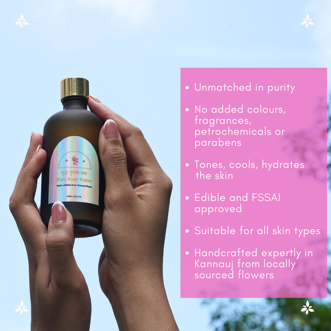 Boond Fragrances शुद्ध गुलाब जल | Pure Rose Water | 100% Natural Gulab Jal