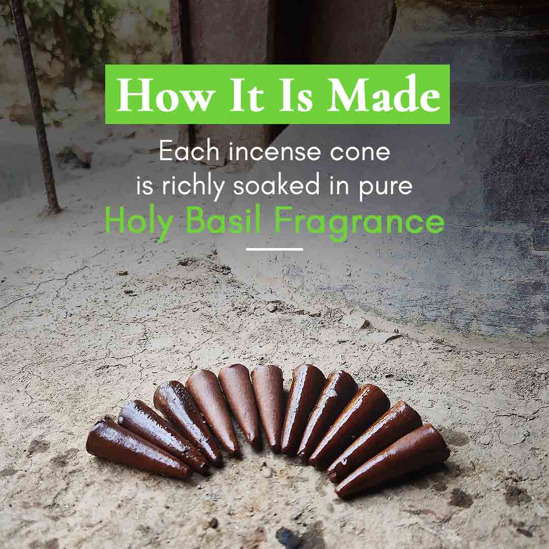 Pure Holy Basil Incense Cones