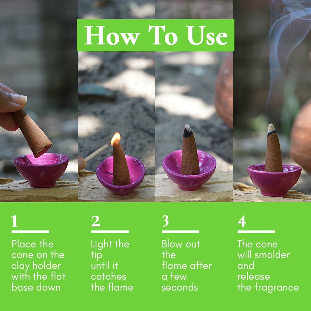 Pure Holy Basil Incense Cones